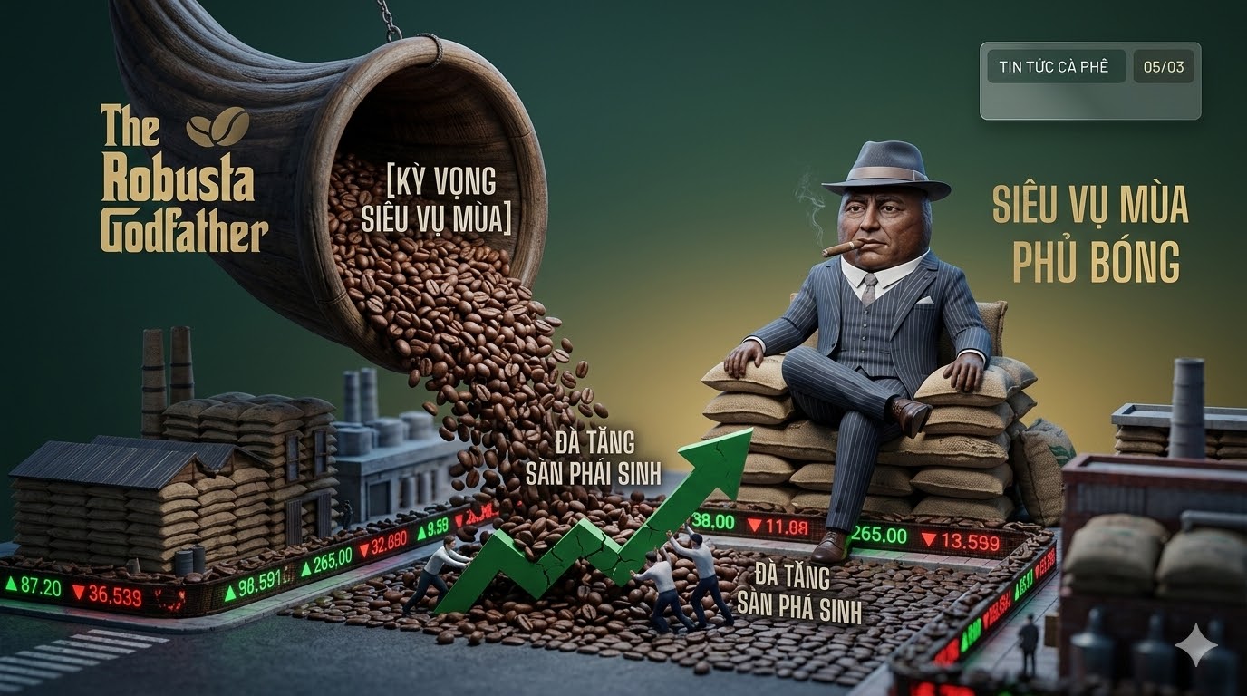 Giá cà phê ngày 05/03: Kỳ vọng siêu vụ mùa tiếp tục phủ bóng lên đà tăng của sàn phái sinh